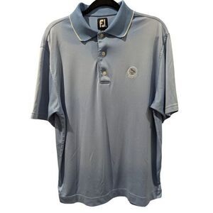 Footjoy Polo Shirt Men's M Blue Gradient Short Sleeve Bob O' Link‎ Stretch